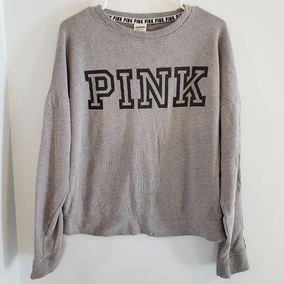 Victoria Secret Pink Gray Sweatshirt - Picture 1 of 5